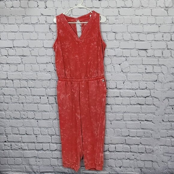 2/$30 Lane Bryant Livi V-Neck Cropped Tie Dye Jumpsuit Size 22/24 - Picture 1 of 5